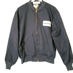 Vintage Uniwear by Unifirst Mens Work Jacket Navy Blue Bertin Steel Patch Sz XL